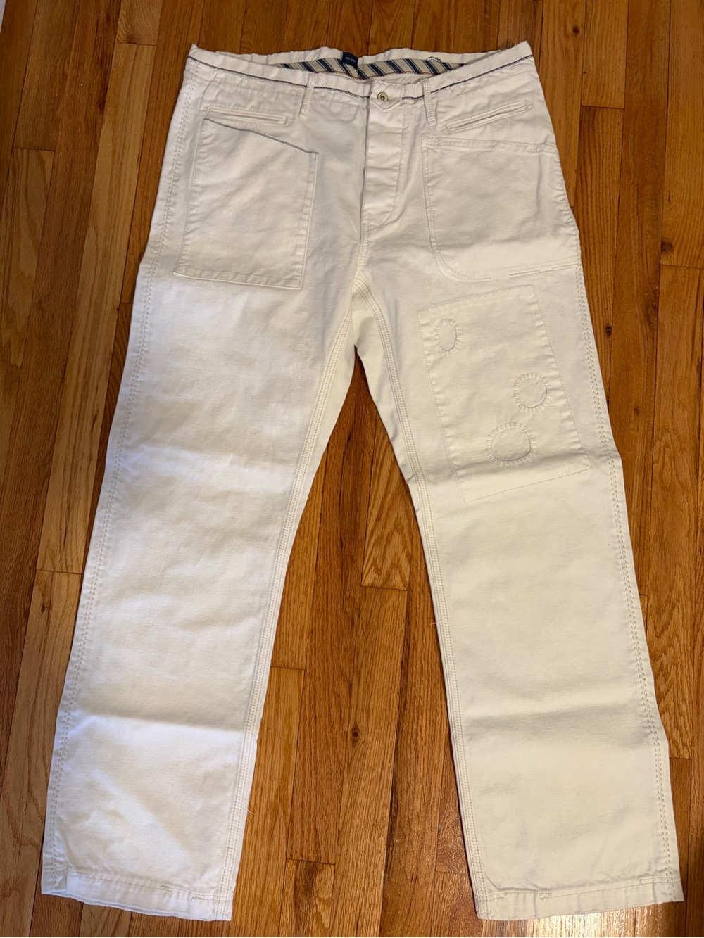 POLO RALPH LAUREN 100% Cotton Straight Leg 1940s Navy Inspired Utility Pants